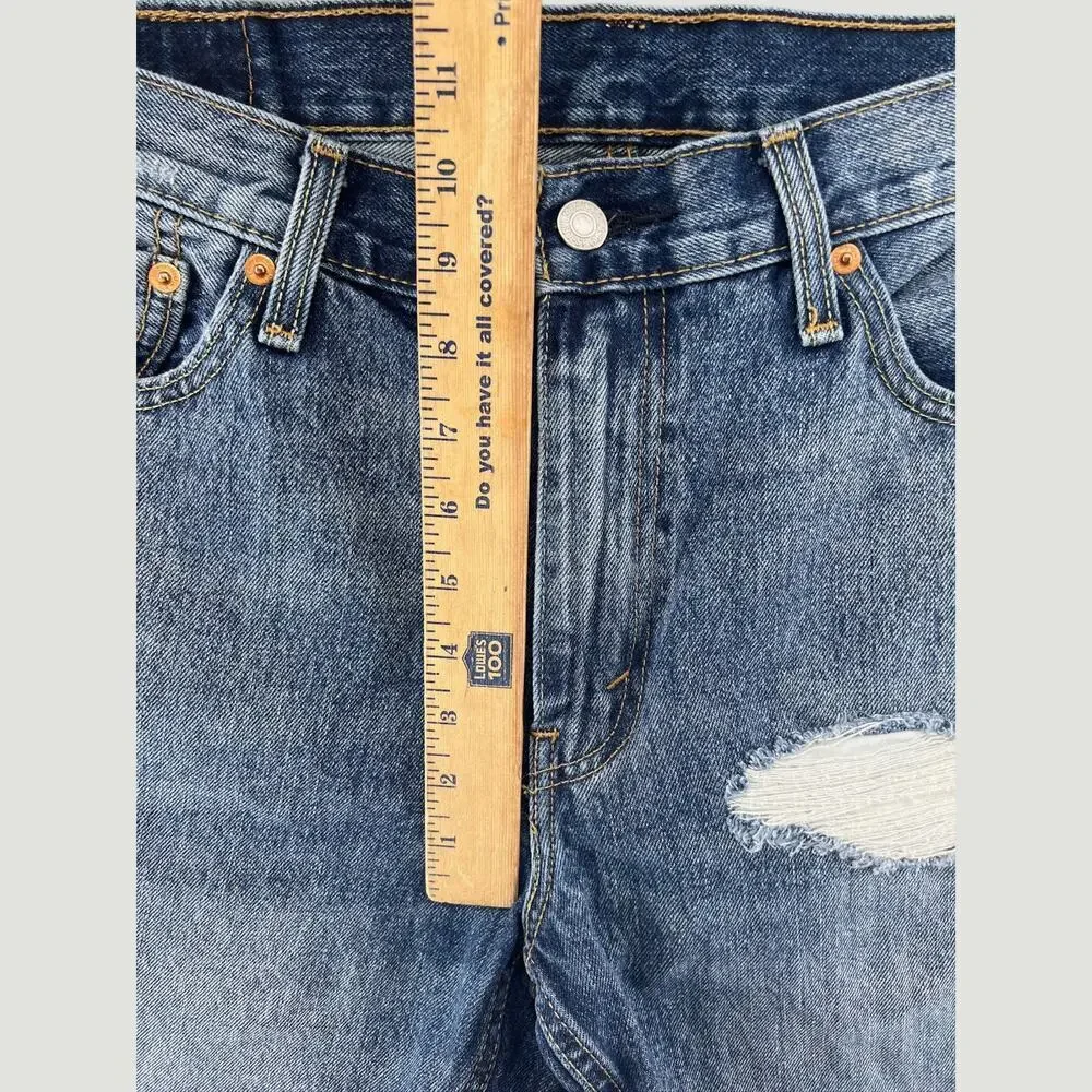 VTG Levi’s 511 Y2K Cutoff Denim Shorts Distressed Raw Hem W36